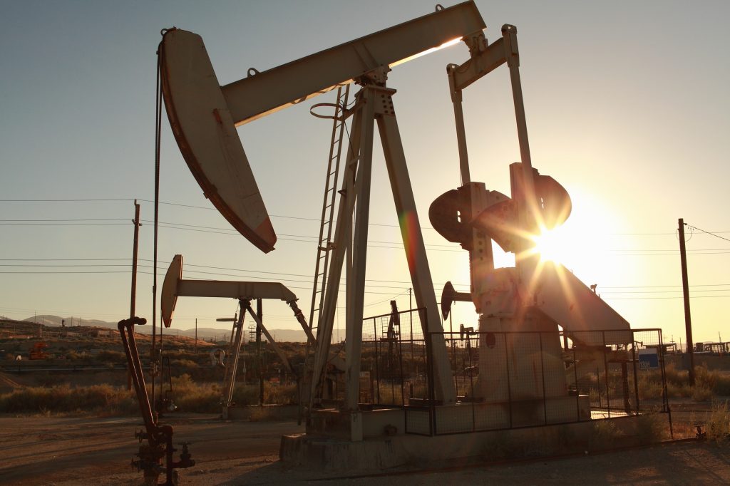 Pump at oil field